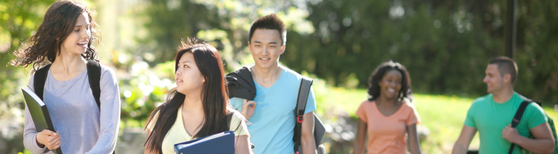 Students walking on campus