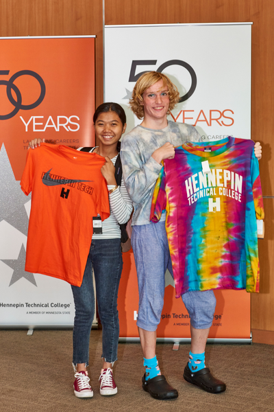 Students with shirts