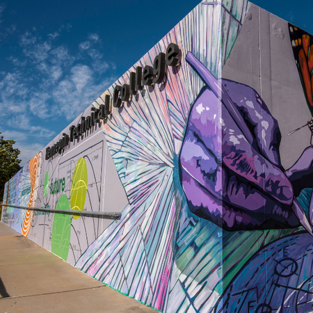 Hennepin Tech building mural