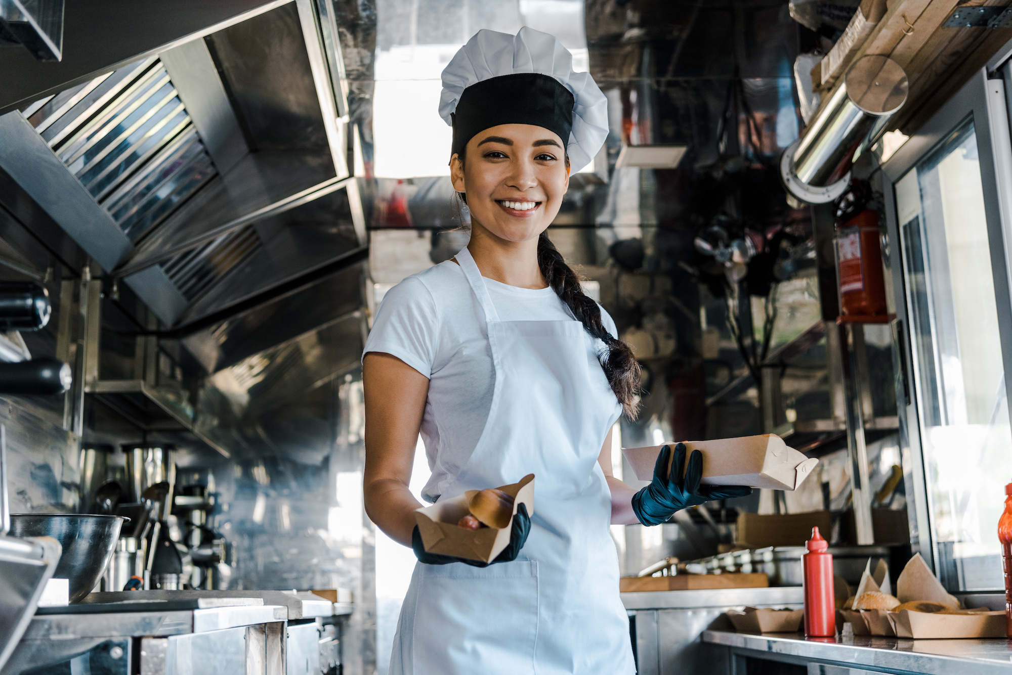 woman in food truck