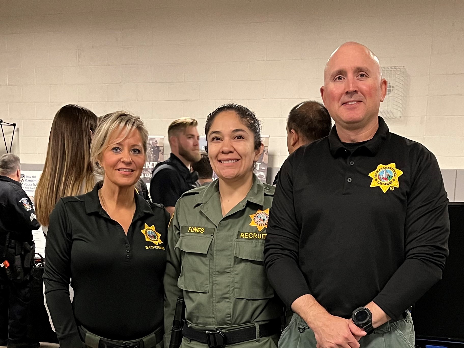 Group of police officers at recruitment event