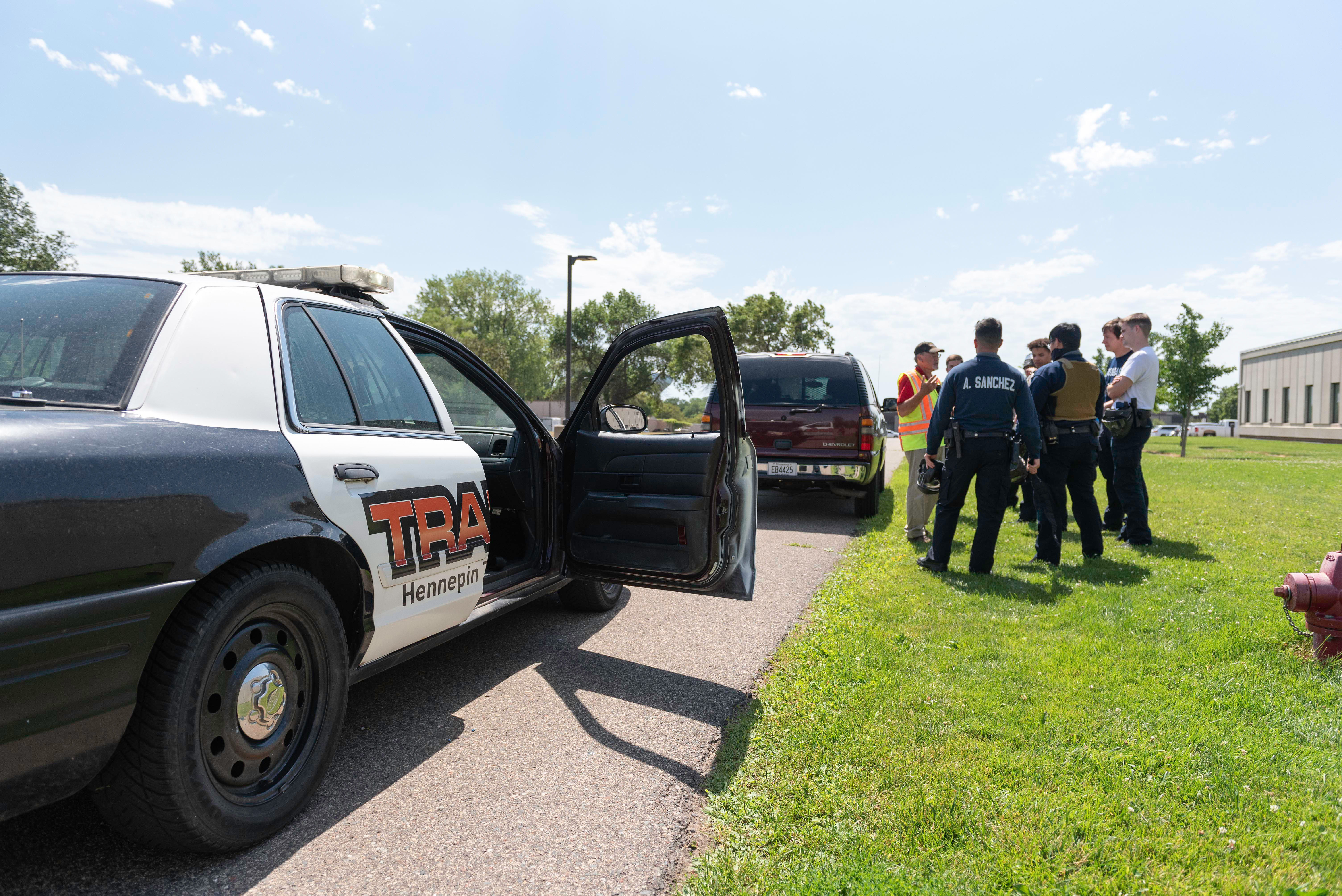 Student learn to make a traffic stop.