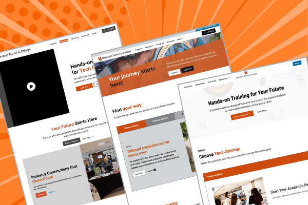 mockups of redesigned homepage mockups of redesigned homepage